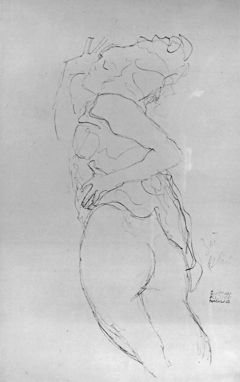 Ung kvinne, 1917 av Gustav Klimt