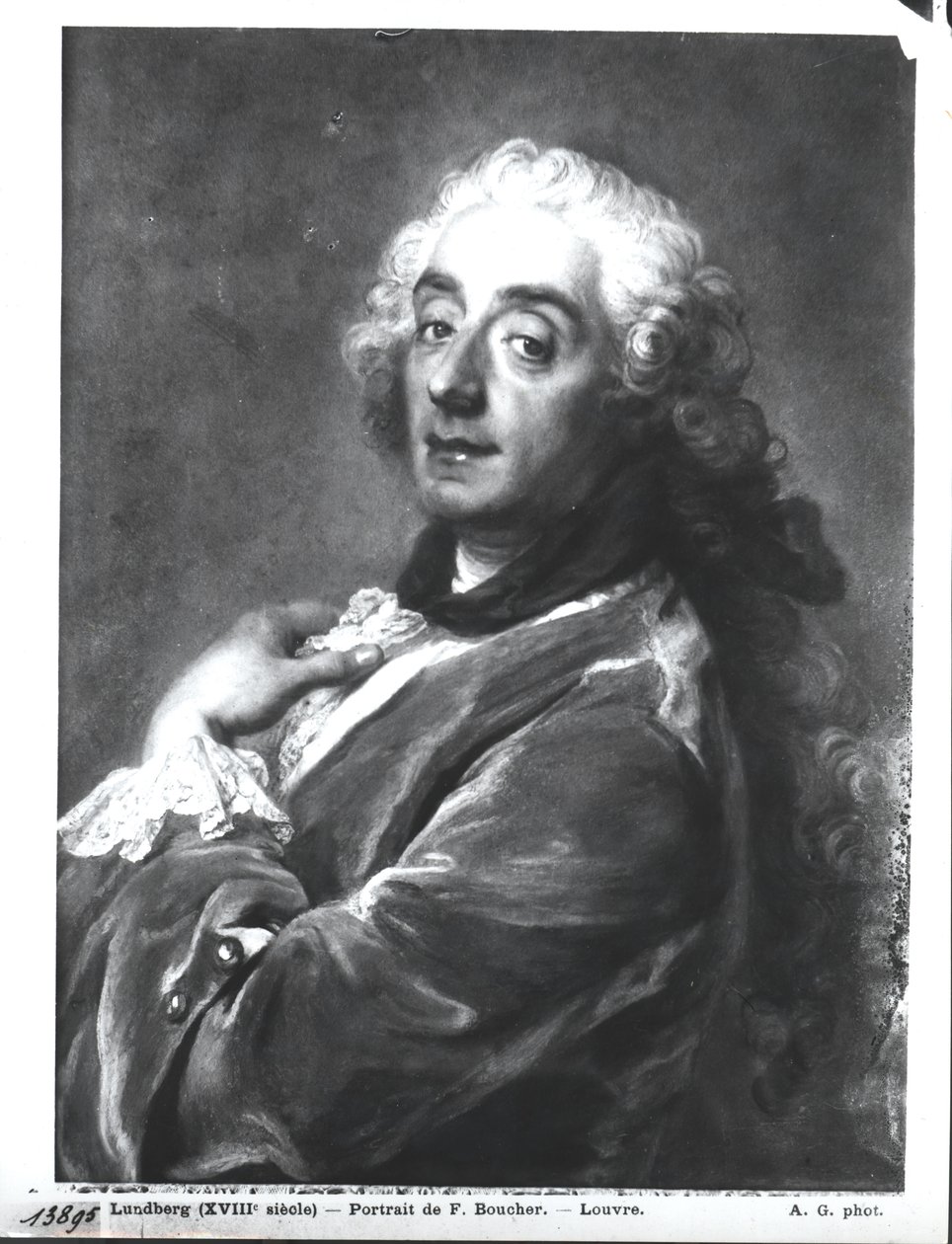 Portrett av Francois Boucher (1703-70) 1741 (pastell på papir) av Gustaf Lundberg