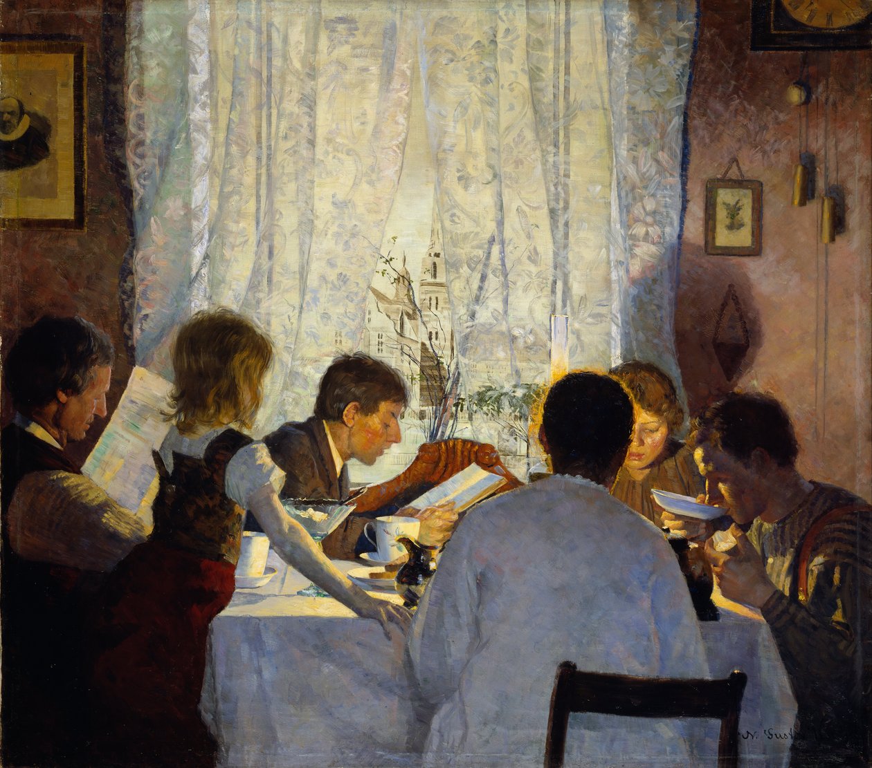 Frokost II. The Artists Family av Gustav Wentzel