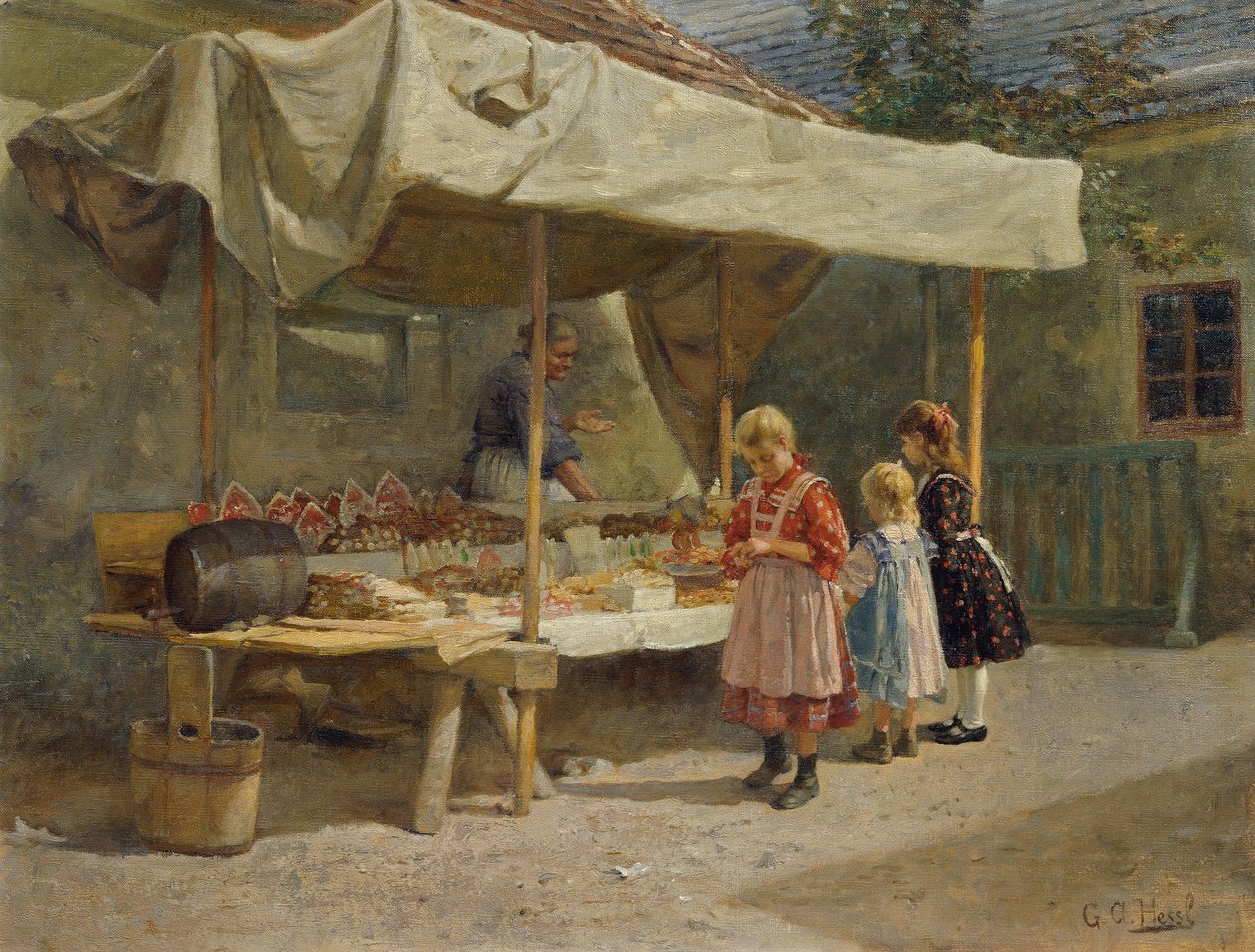Ved pepperkakeboden av Gustav Adolf Hessl