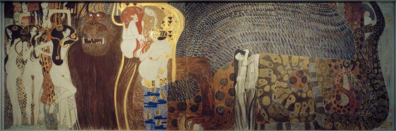 Beethoven Frise - Fiendestyrkene av Gustav Klimt