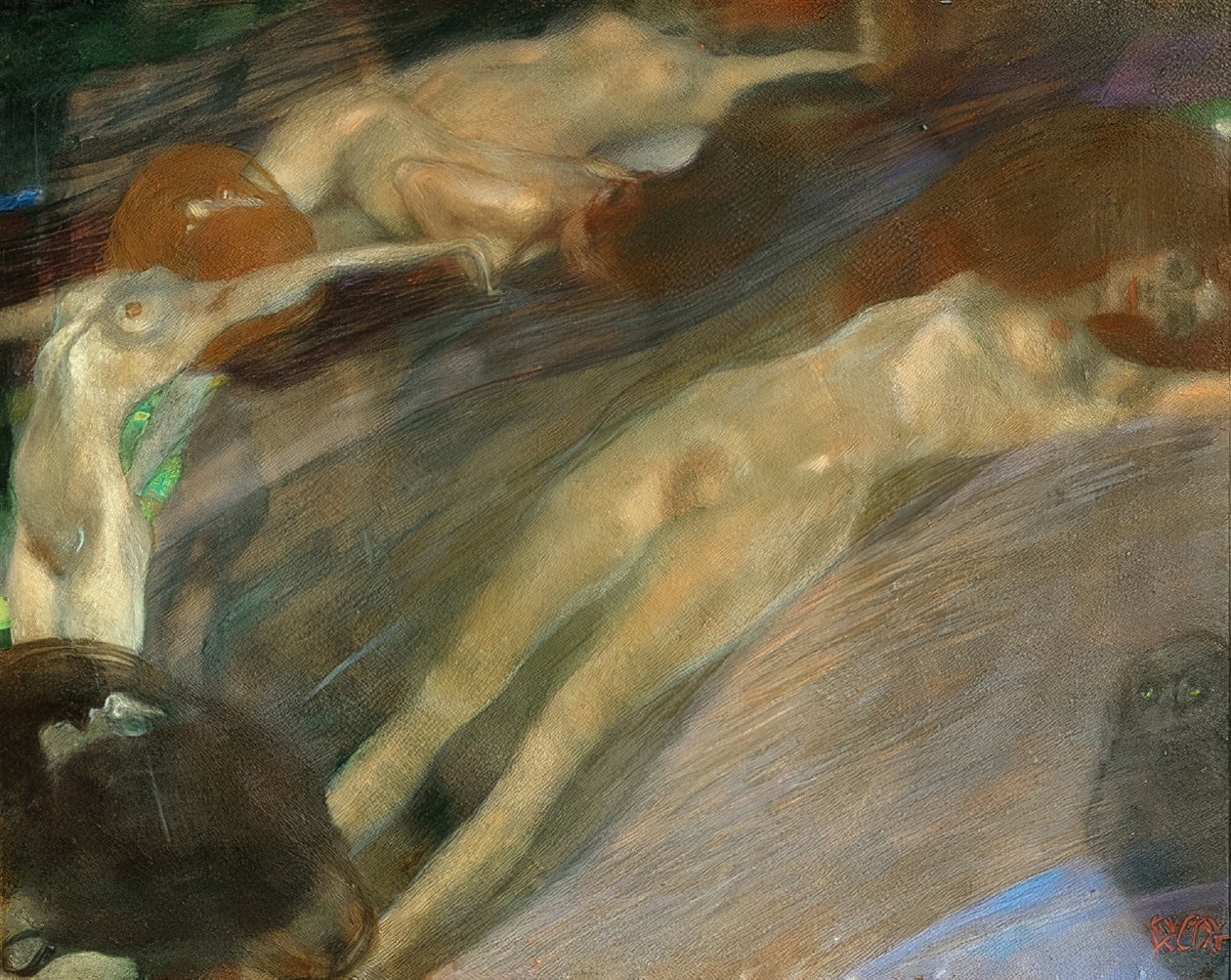 Vann i bevegelse. 1898 av Gustav Klimt