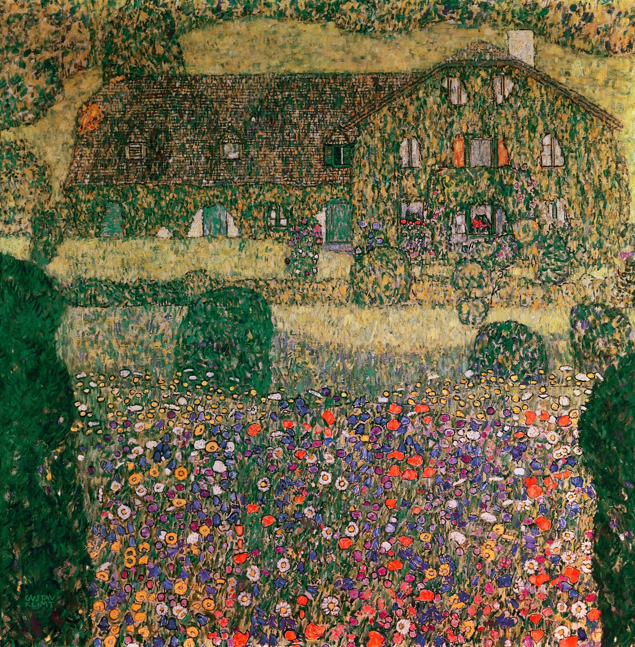 Landsted ved Attersee, ca. 1914 av Gustav Klimt
