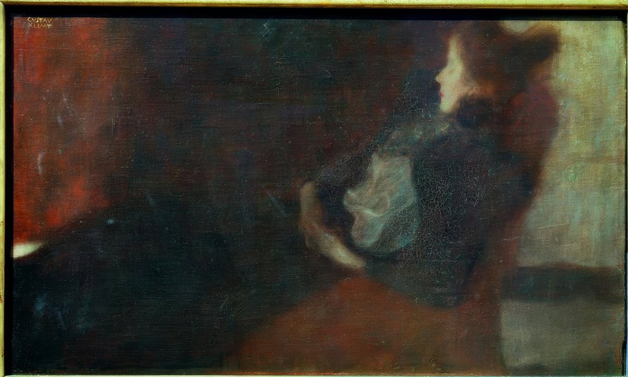 Dame ved peisen av Gustav Klimt