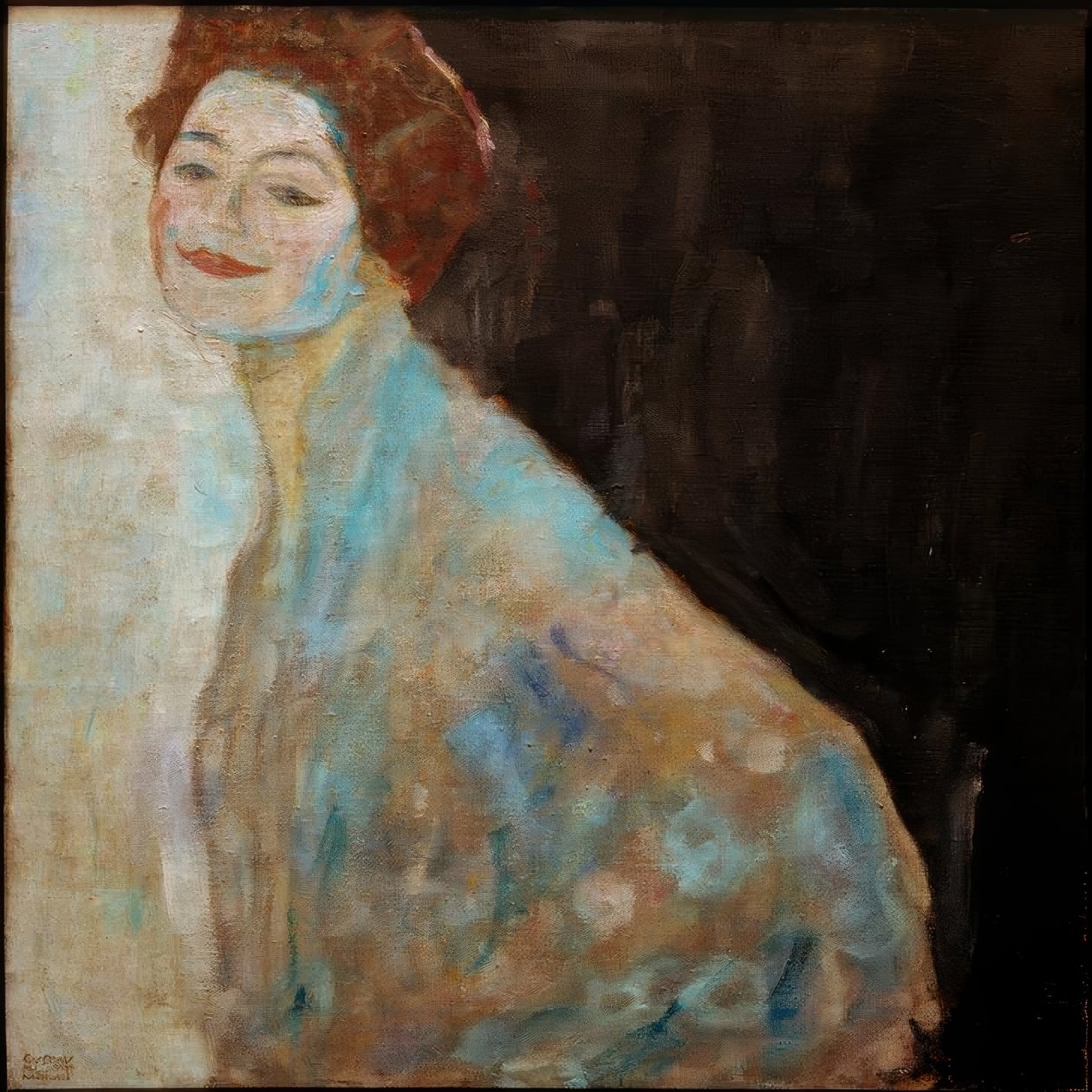 Portrett av en dame i hvitt av Gustav Klimt