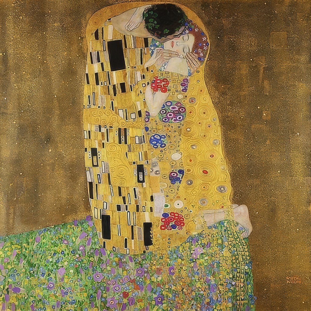 Kysset. 1907/08 av Gustav Klimt