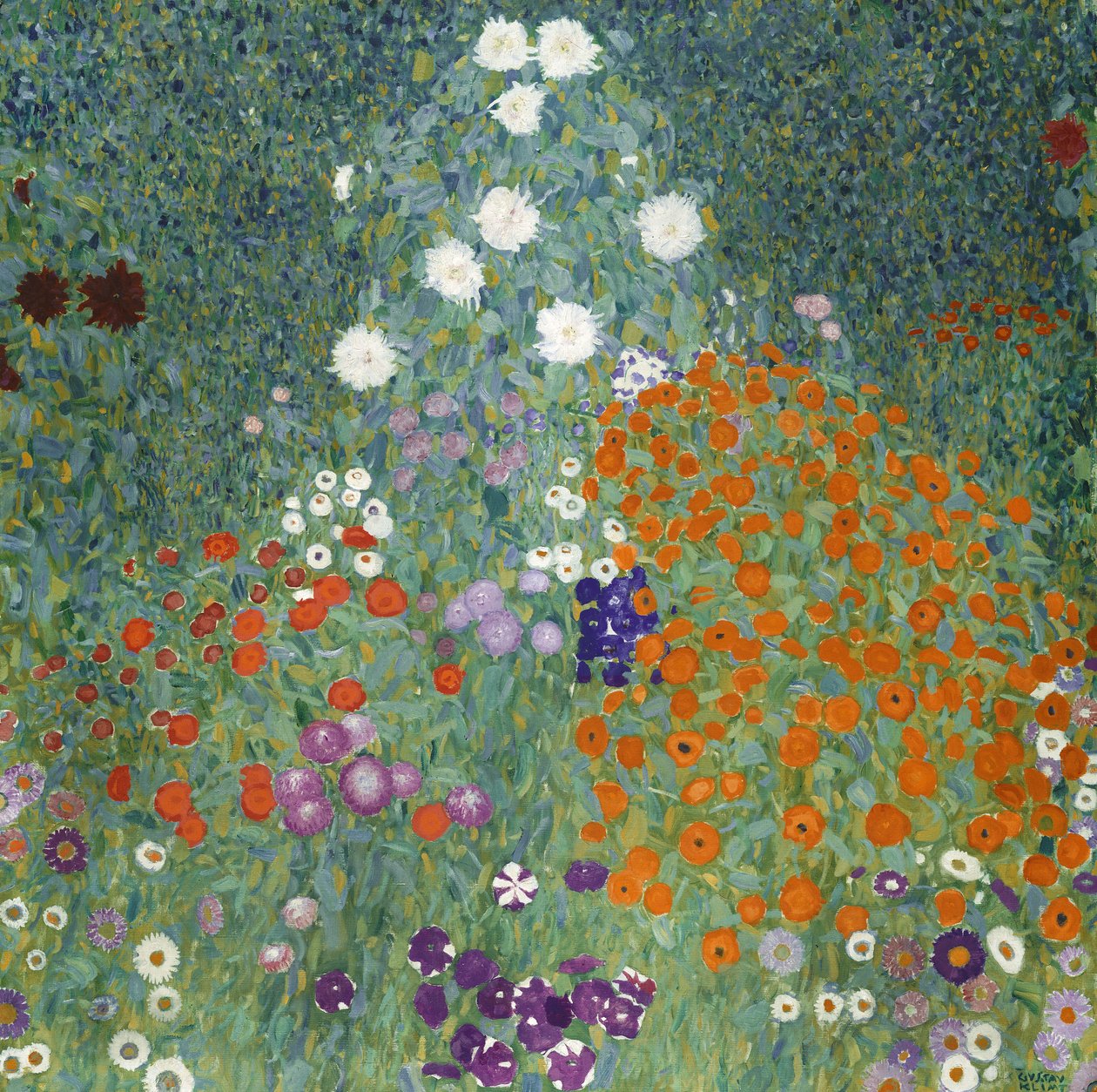 Blomsterhage, 1905-07 av Gustav Klimt