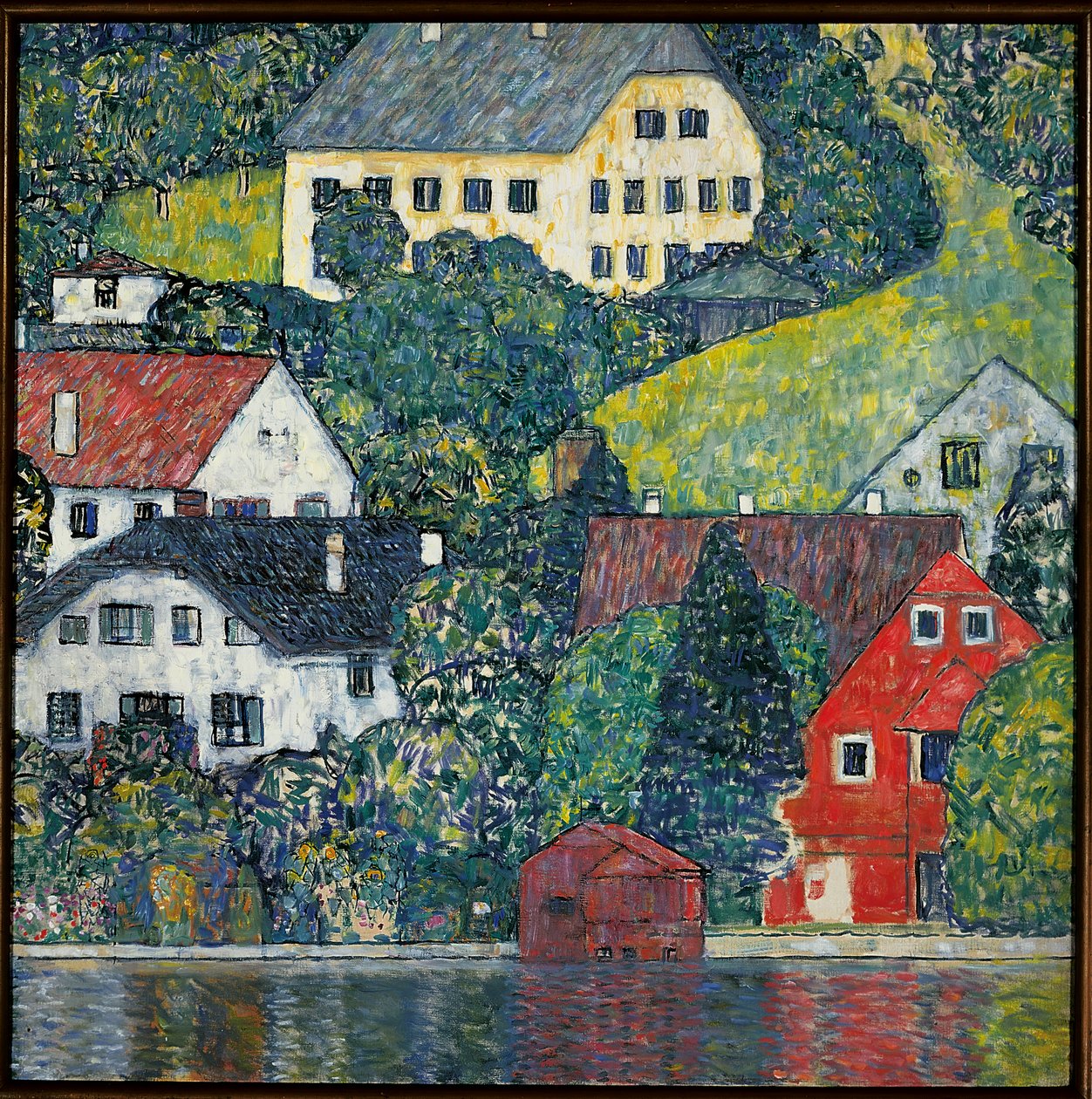 Hus ved Unterach på Attersee, ca. 1916 av Gustav Klimt