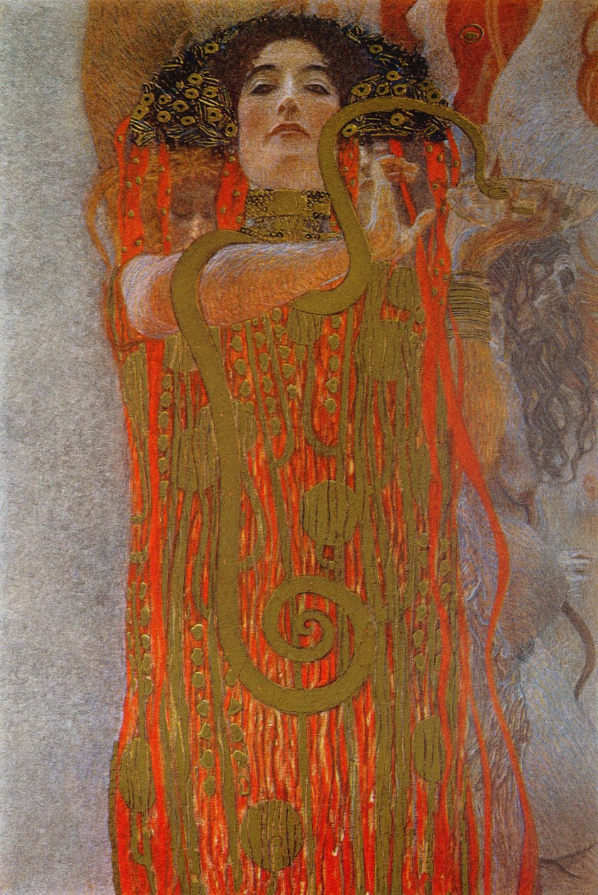 Hygieia, 1900-7 (detalj fra Medicine) av Gustav Klimt
