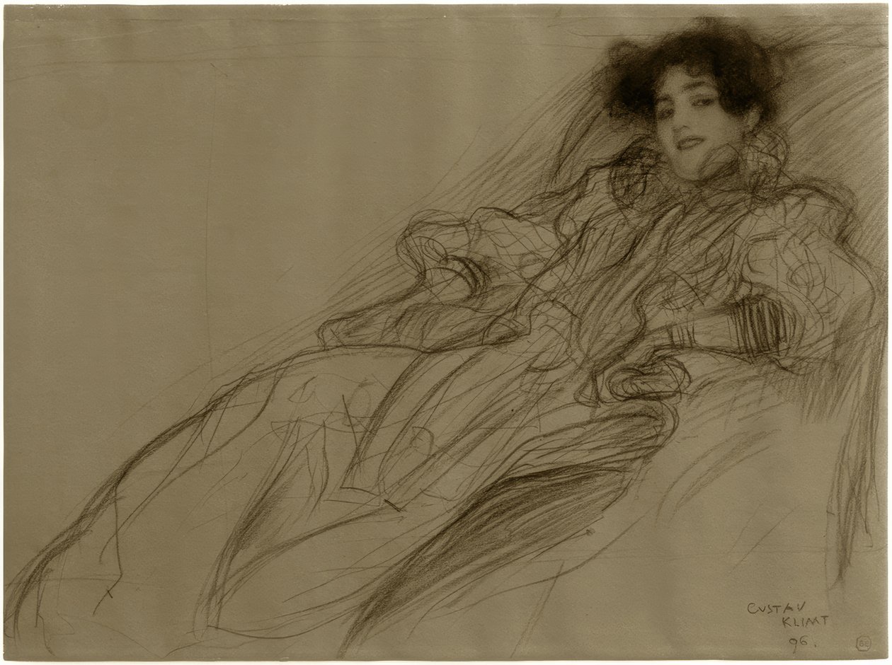 Ung dame i lenestolen av Gustav Klimt
