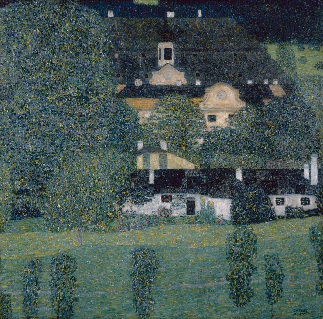 Kammer slott ved Attersee II av Gustav Klimt