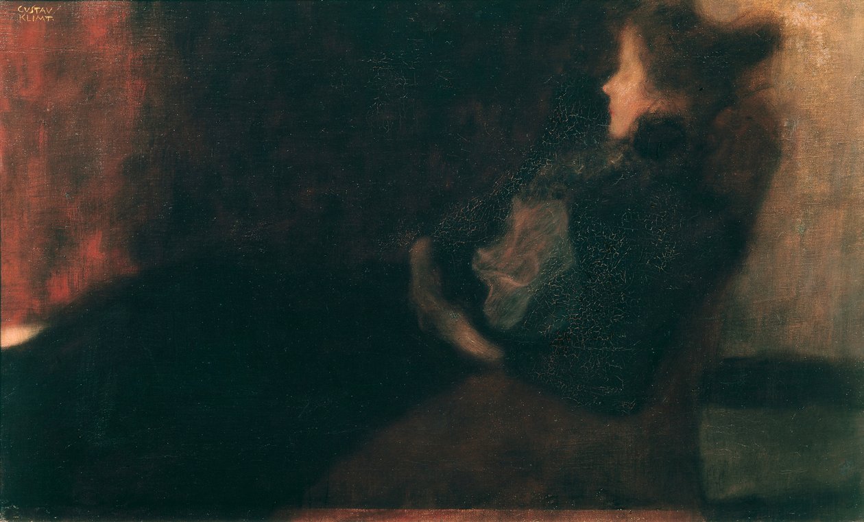 Dame ved peisen av Gustav Klimt