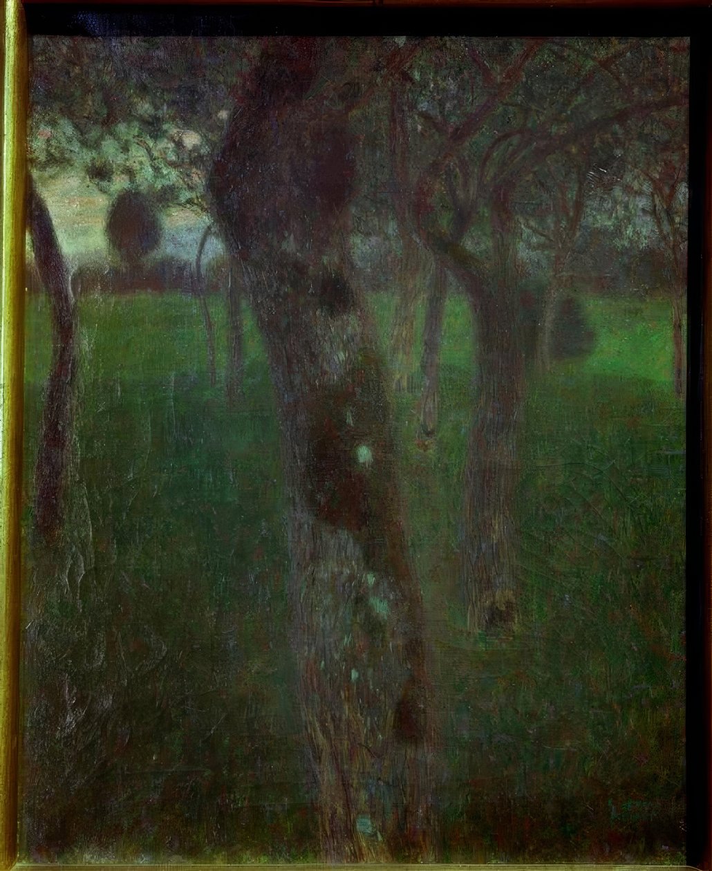 Frukthage om kvelden (hage om kvelden) av Gustav Klimt