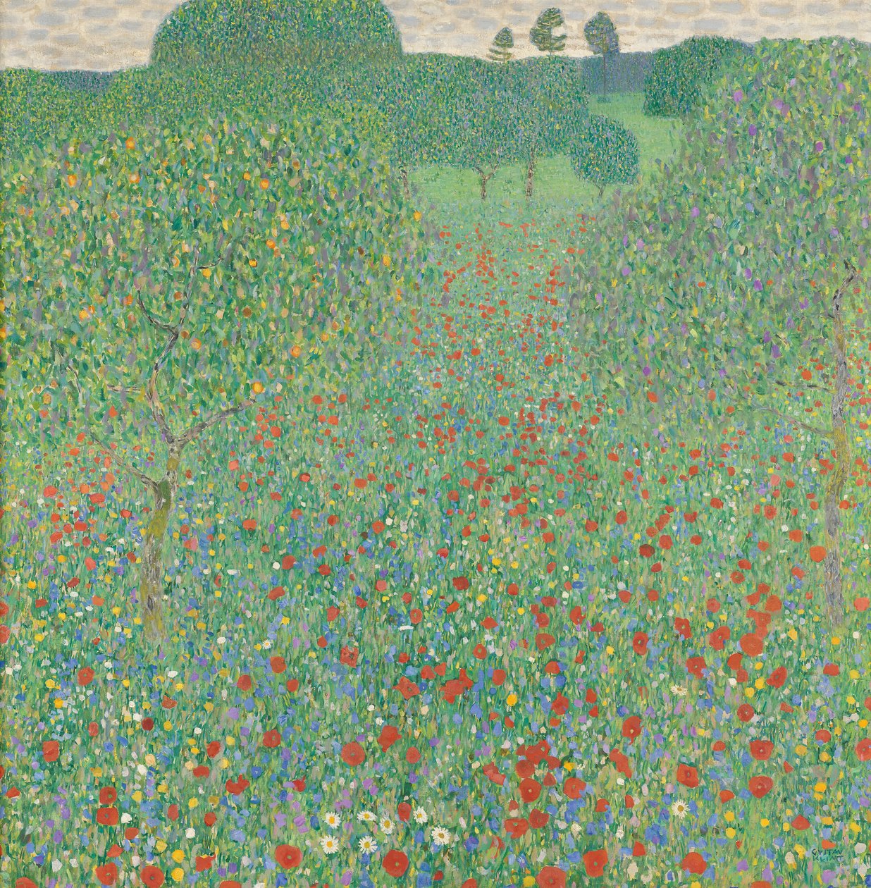 Valmuefelt av Gustav Klimt