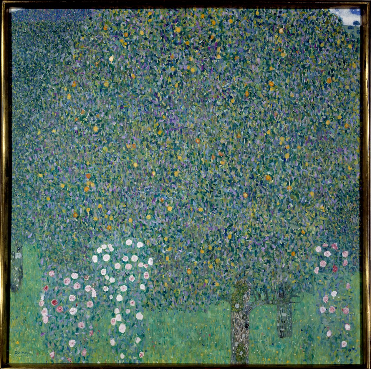 Rosebusker under trærne av Gustav Klimt
