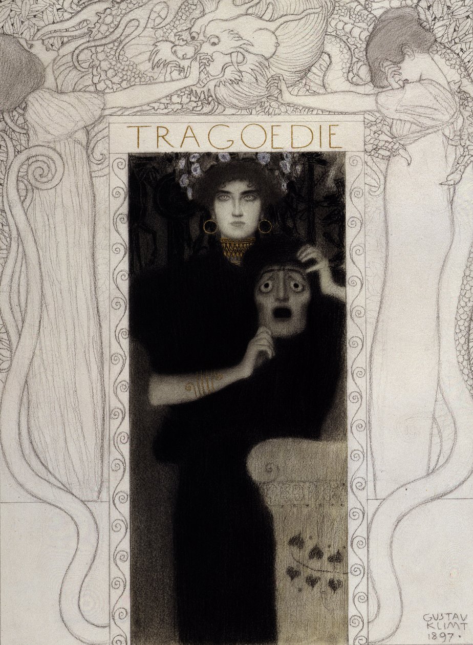 Tragedie, 1897 av Gustav Klimt
