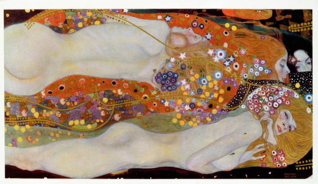 Vannslanger II av Gustav Klimt