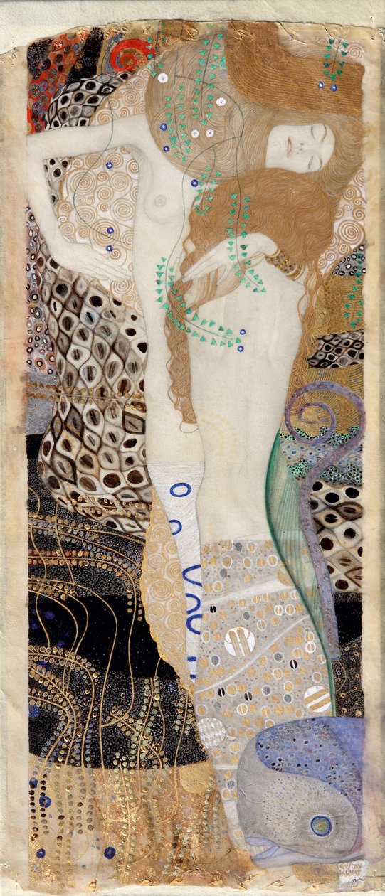 Water Serpents I av Gustav Klimt
