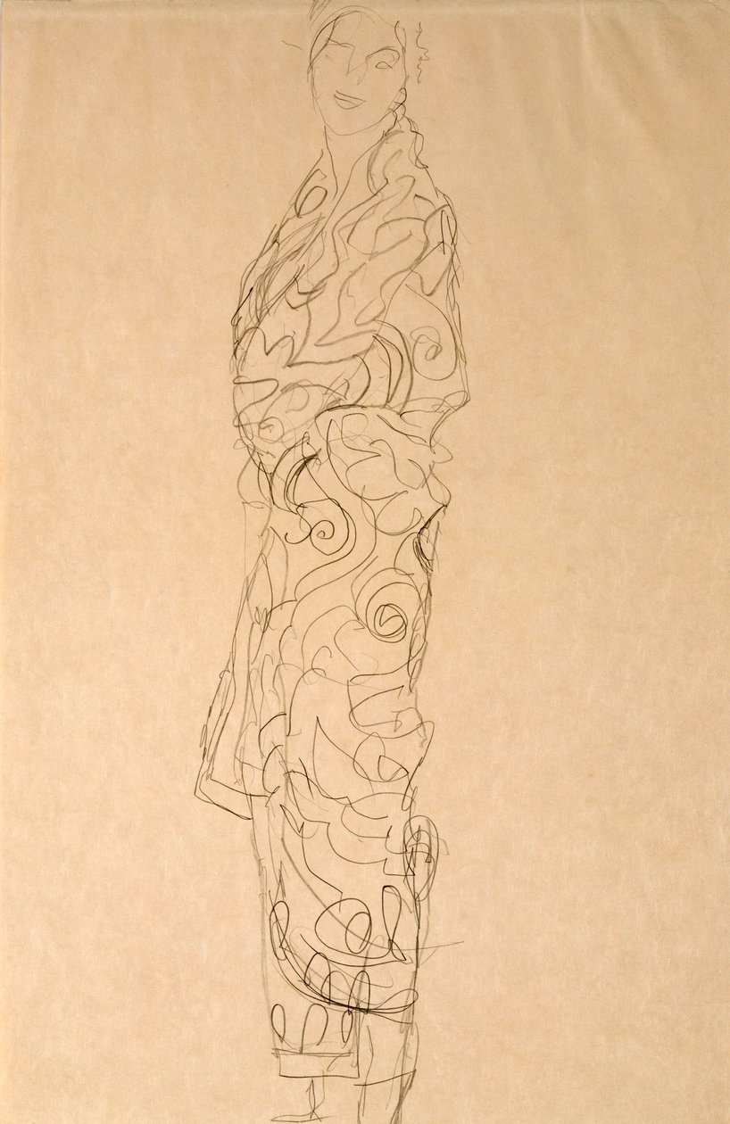 Kvinne i kimono av Gustav Klimt