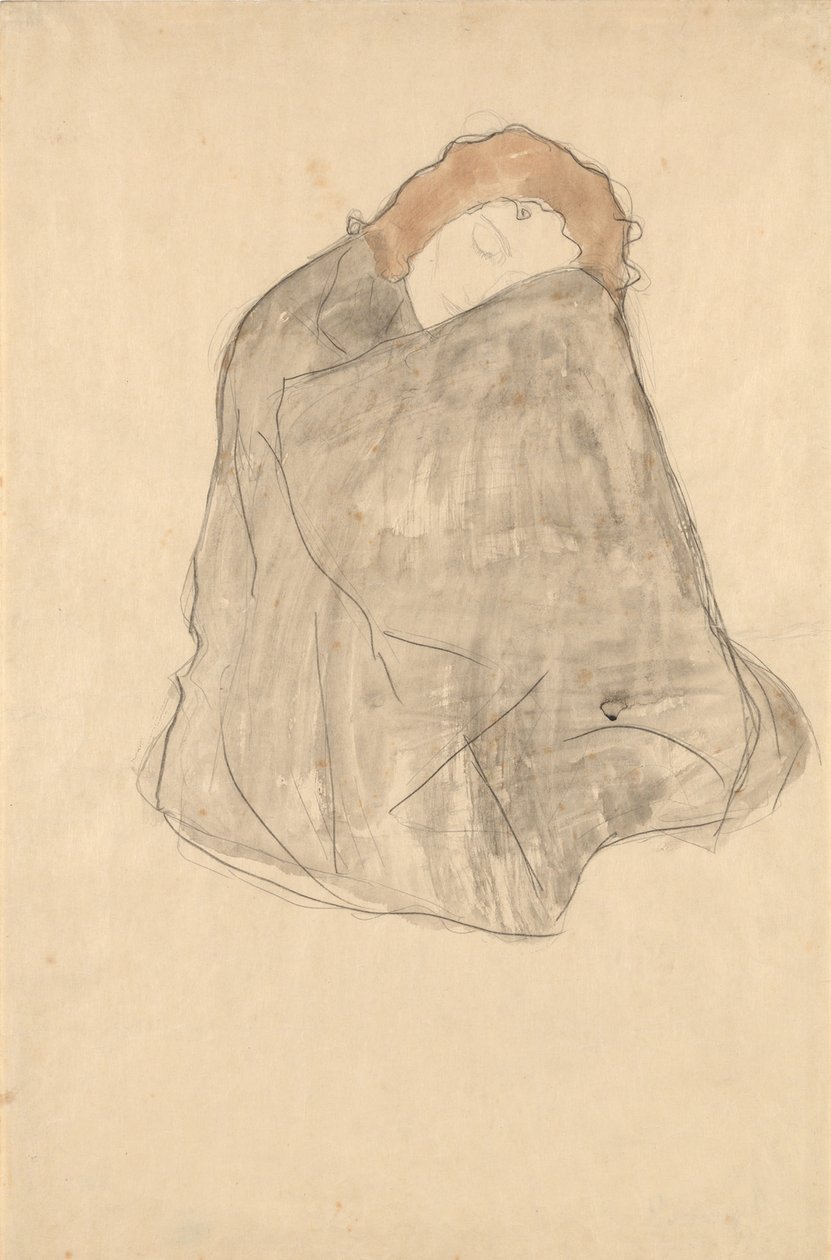 Kvinne sittende, 1908-1909 av Gustav Klimt