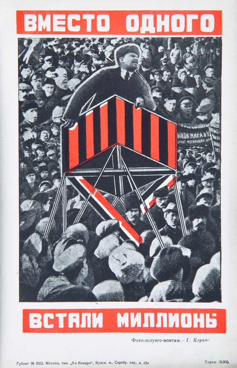 Vladimir Lenin, rundt 1934. av Gustav Klutsis