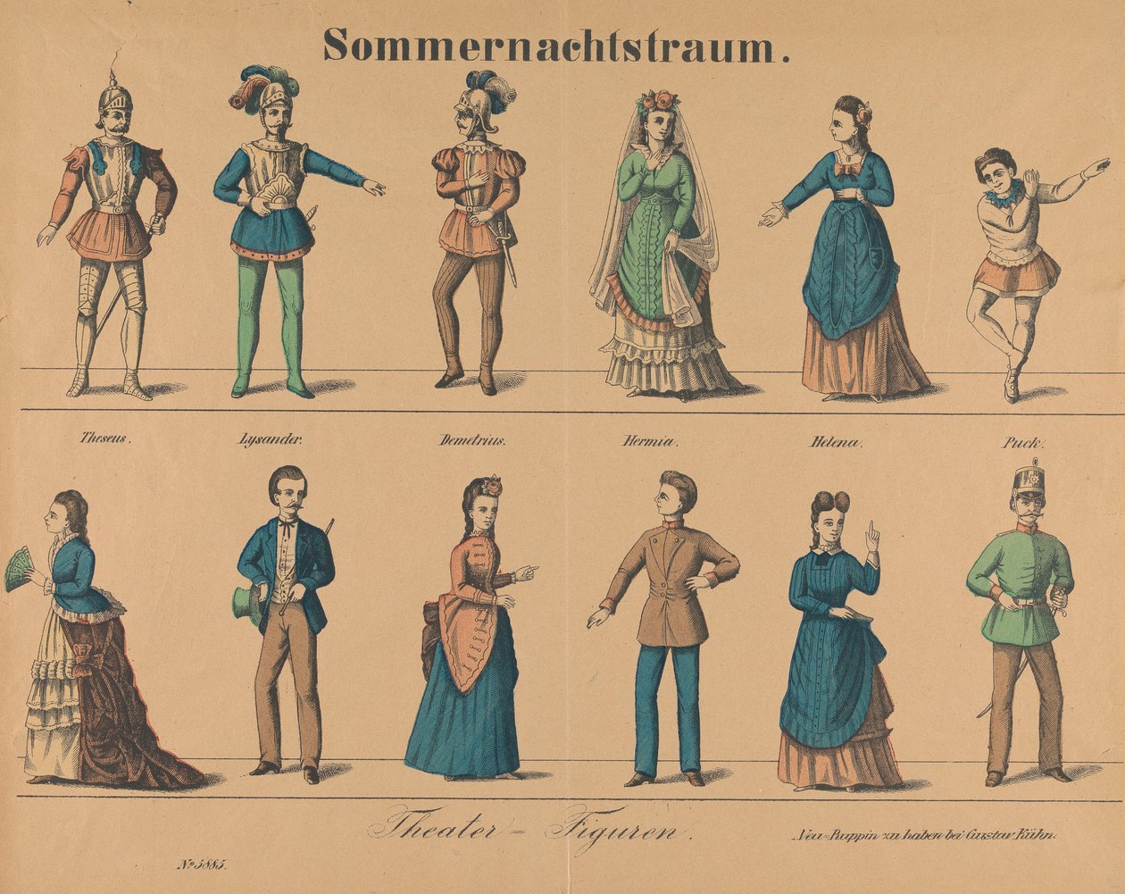"En midtsommernattsdrøm": Teaterkarakterer av Gustav Kühn