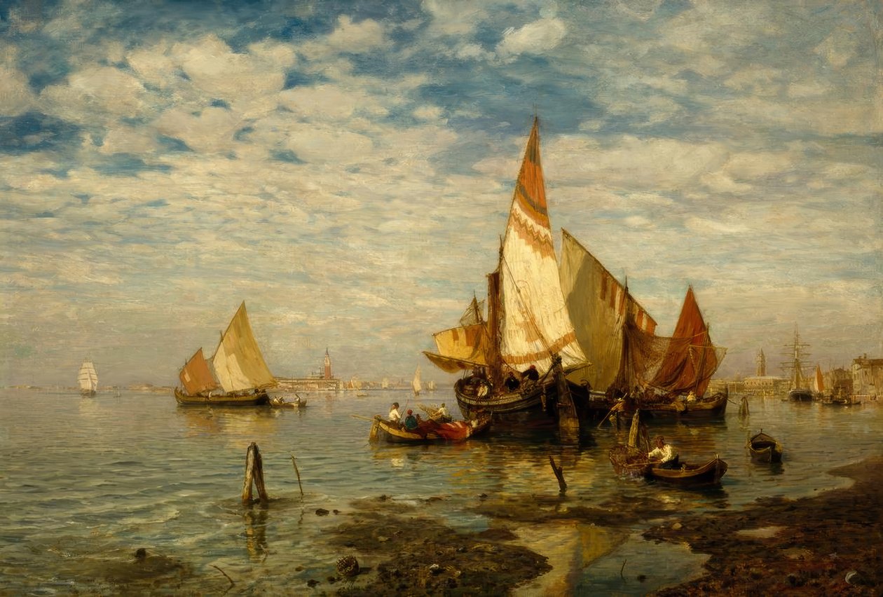 I lagunen nær Venezia av Gustav Schönleber