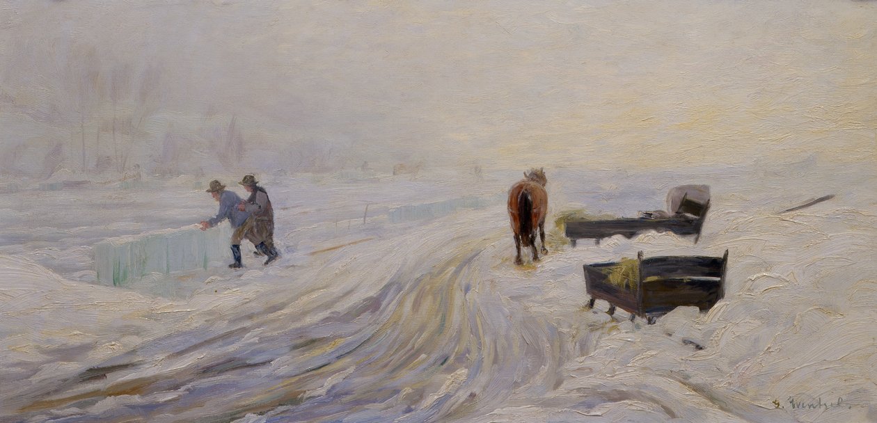 Isskjæring på Bondivann av Gustav Wentzel