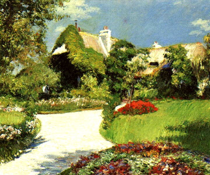 Stråtakstue i Trouville av Gustave Caillebotte