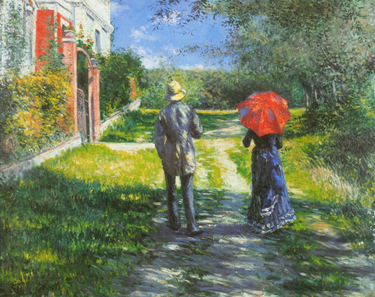 Stigende sti av Gustave Caillebotte