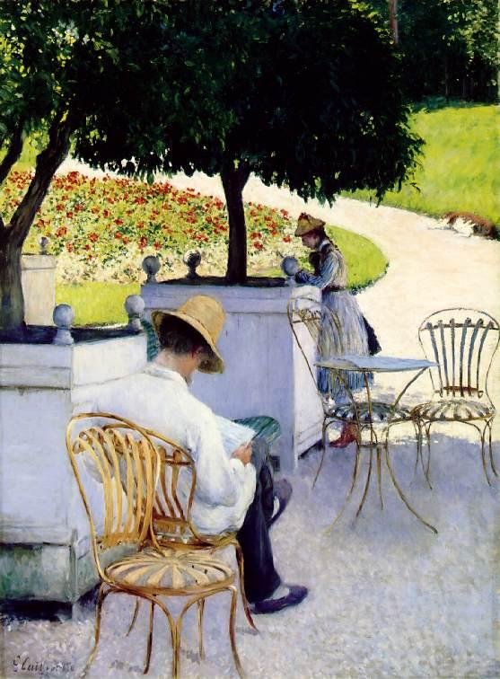 Appelsintrær av Gustave Caillebotte