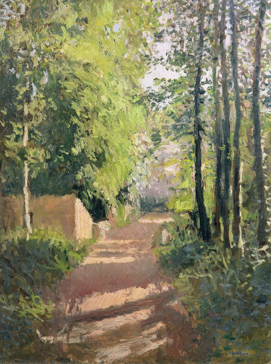 Sti i en skog i Normandie av Gustave Caillebotte