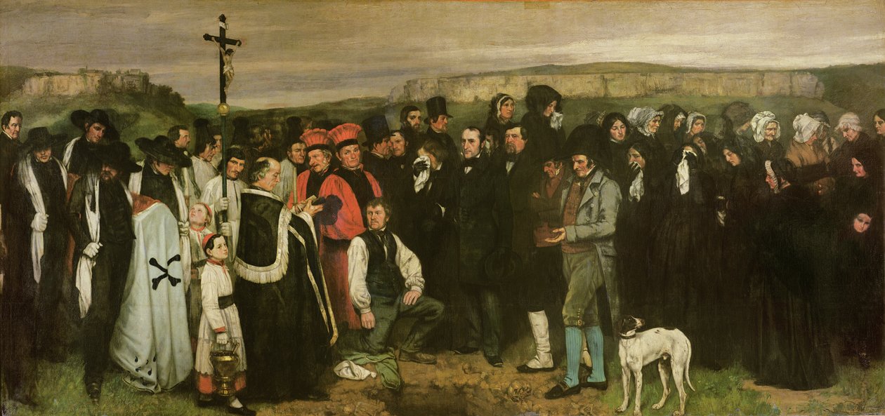 Begravelse på Ornans, 1849-50 av Gustave Courbet