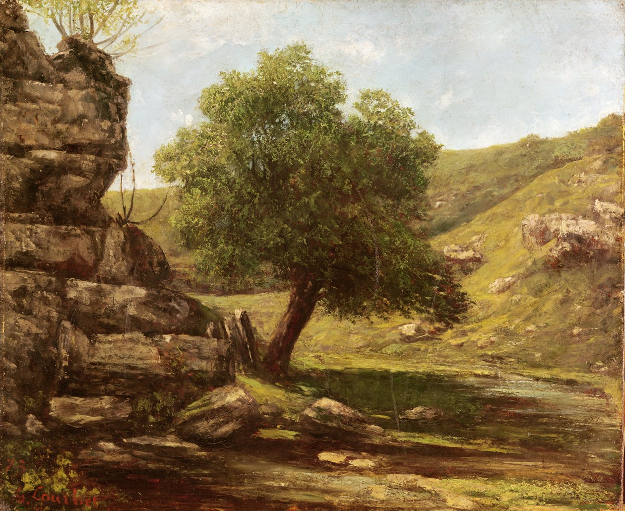 Landskap, 1873 av Gustave Courbet