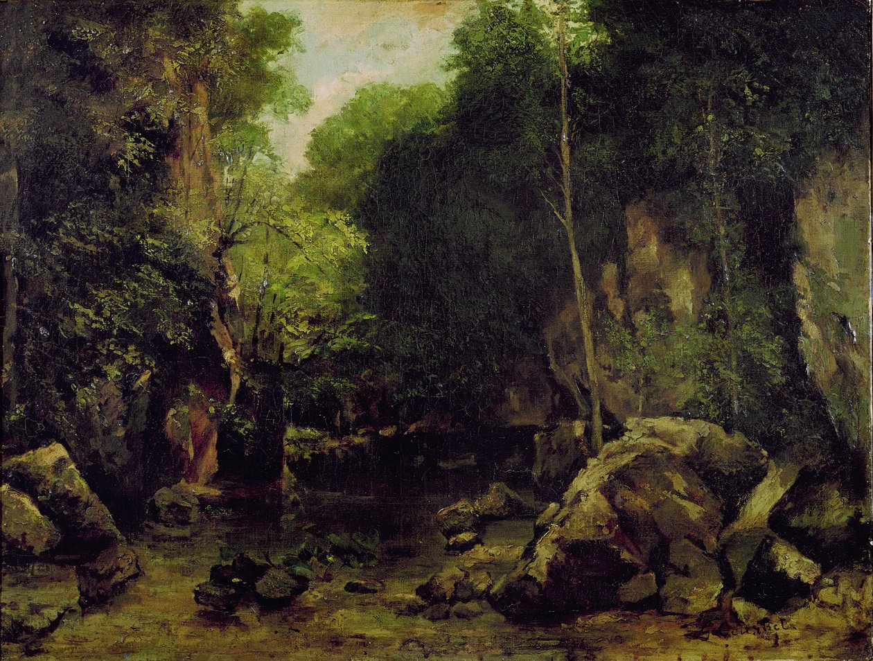The Black Well, Doubs av Gustave Courbet