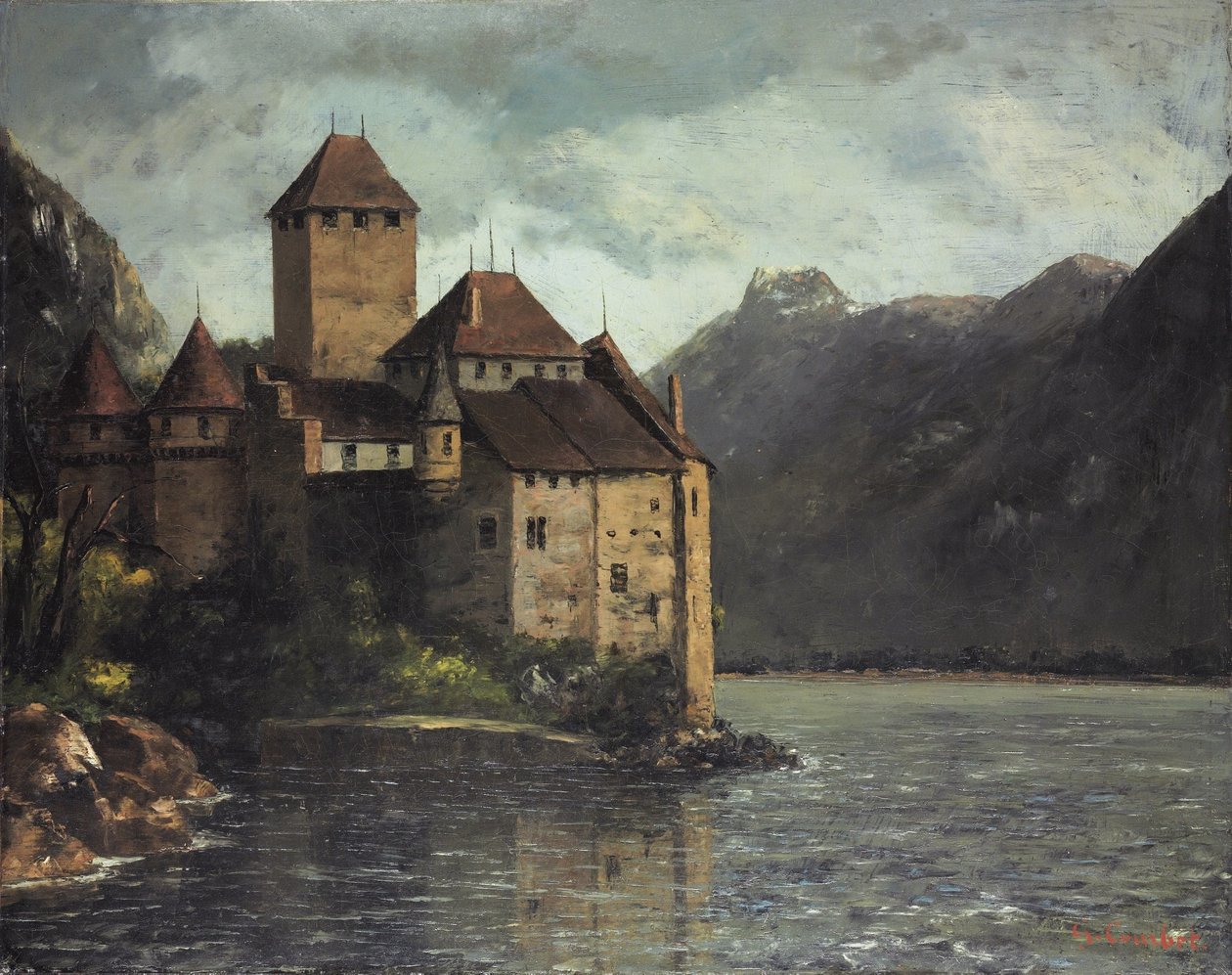 Chillon slott av Gustave Courbet
