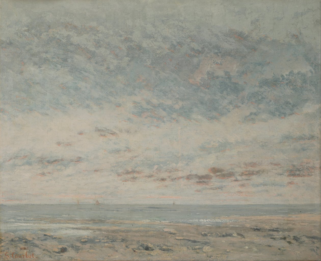 Lavvann ved Trouville av Gustave Courbet