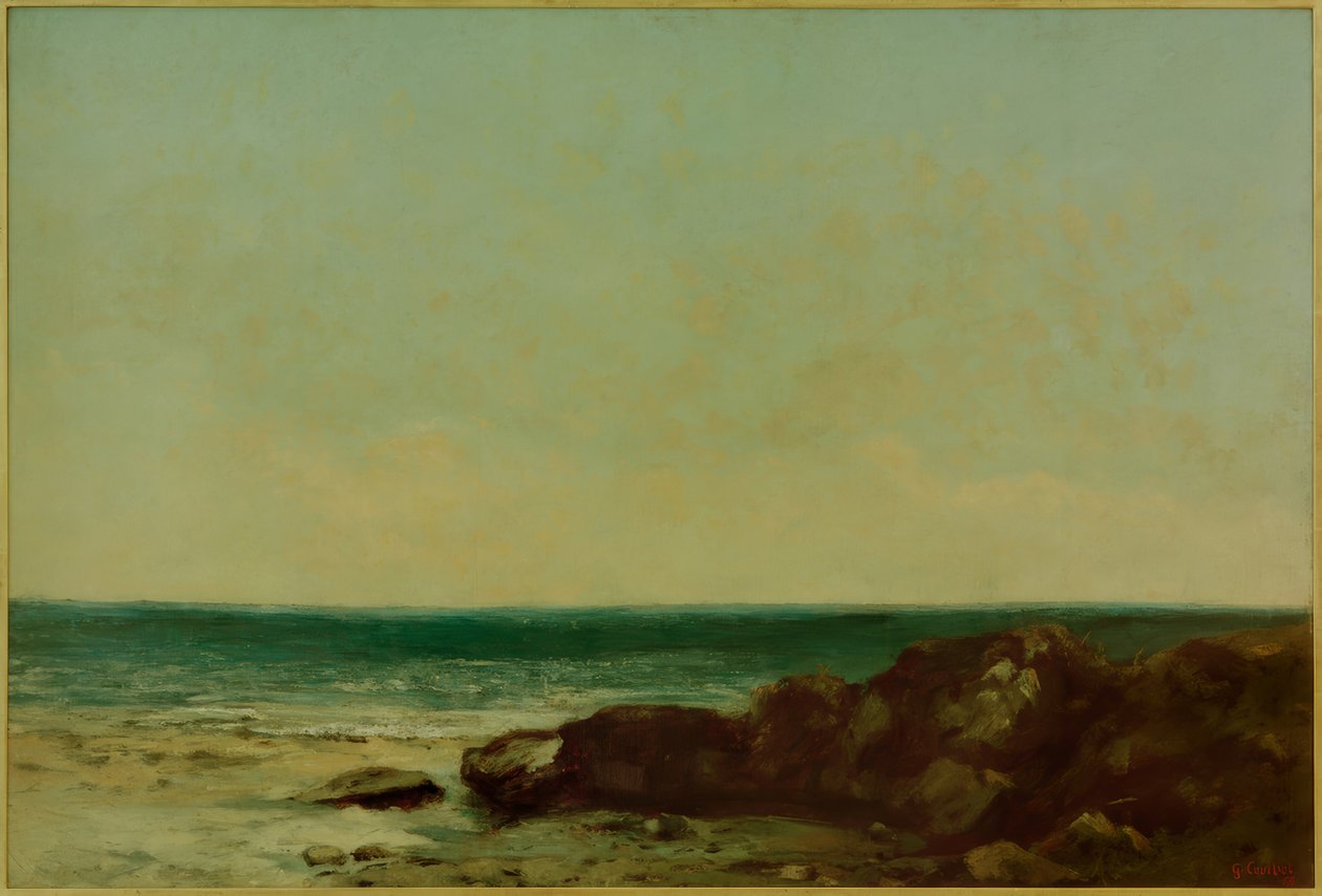 Sjøkysten (Middelhavet) av Gustave Courbet