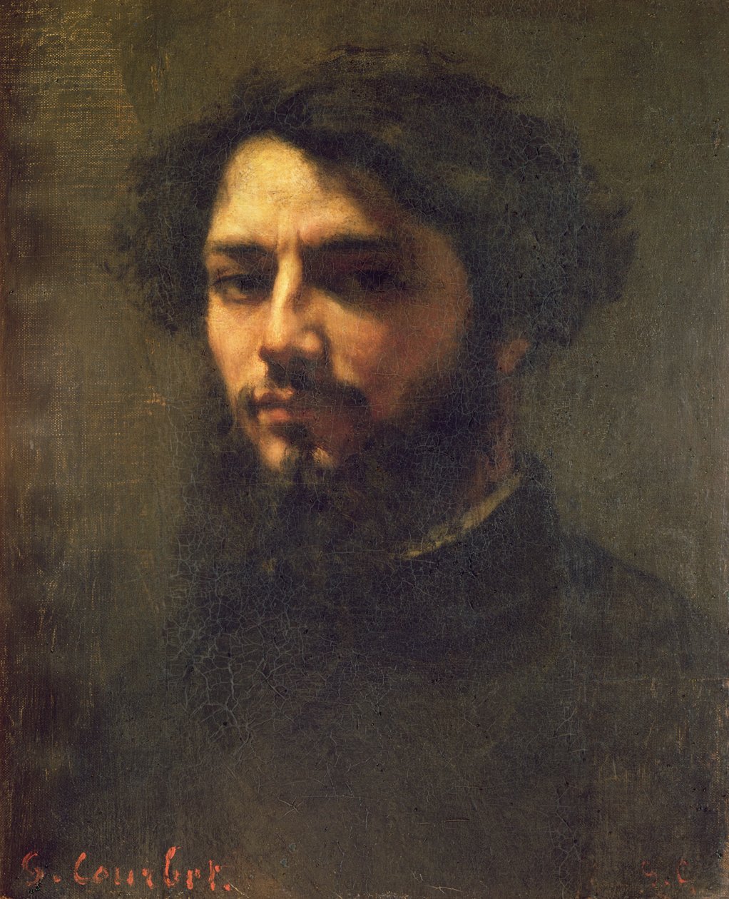 Selvportrett av Gustave Courbet