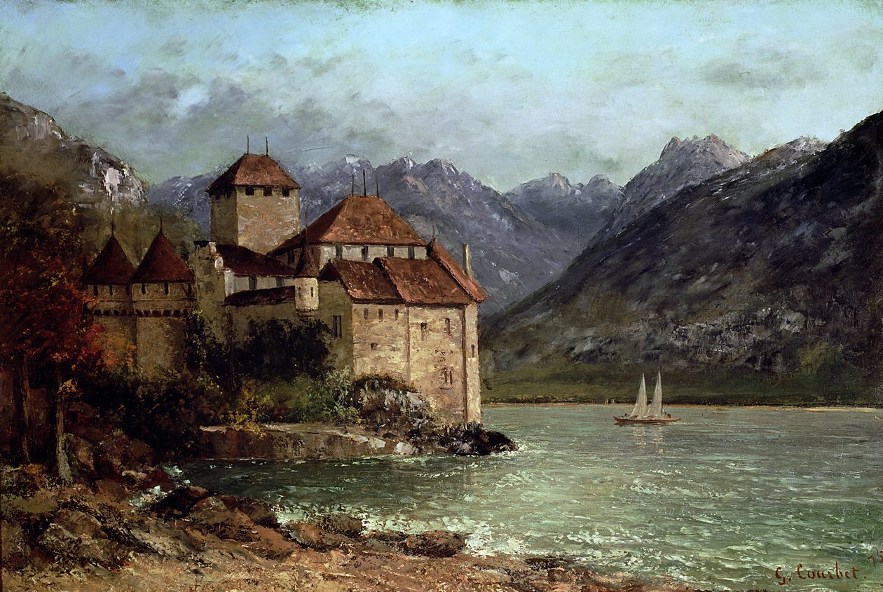 Chateau de Chillon, 1875 av Gustave Courbet