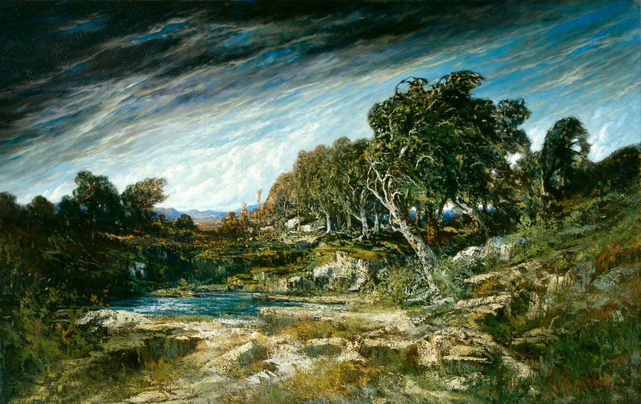 Vindkastet, ca. 1865 av Gustave Courbet