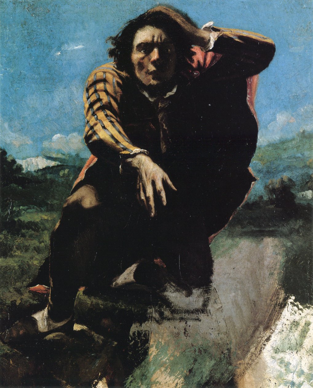 The Man Made Mad with Fear av Gustave Courbet