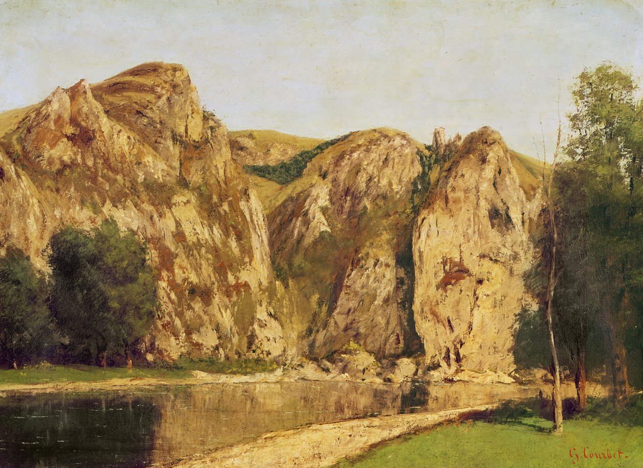 The River Meuse, Freyr, ca. 1856 av Gustave Courbet