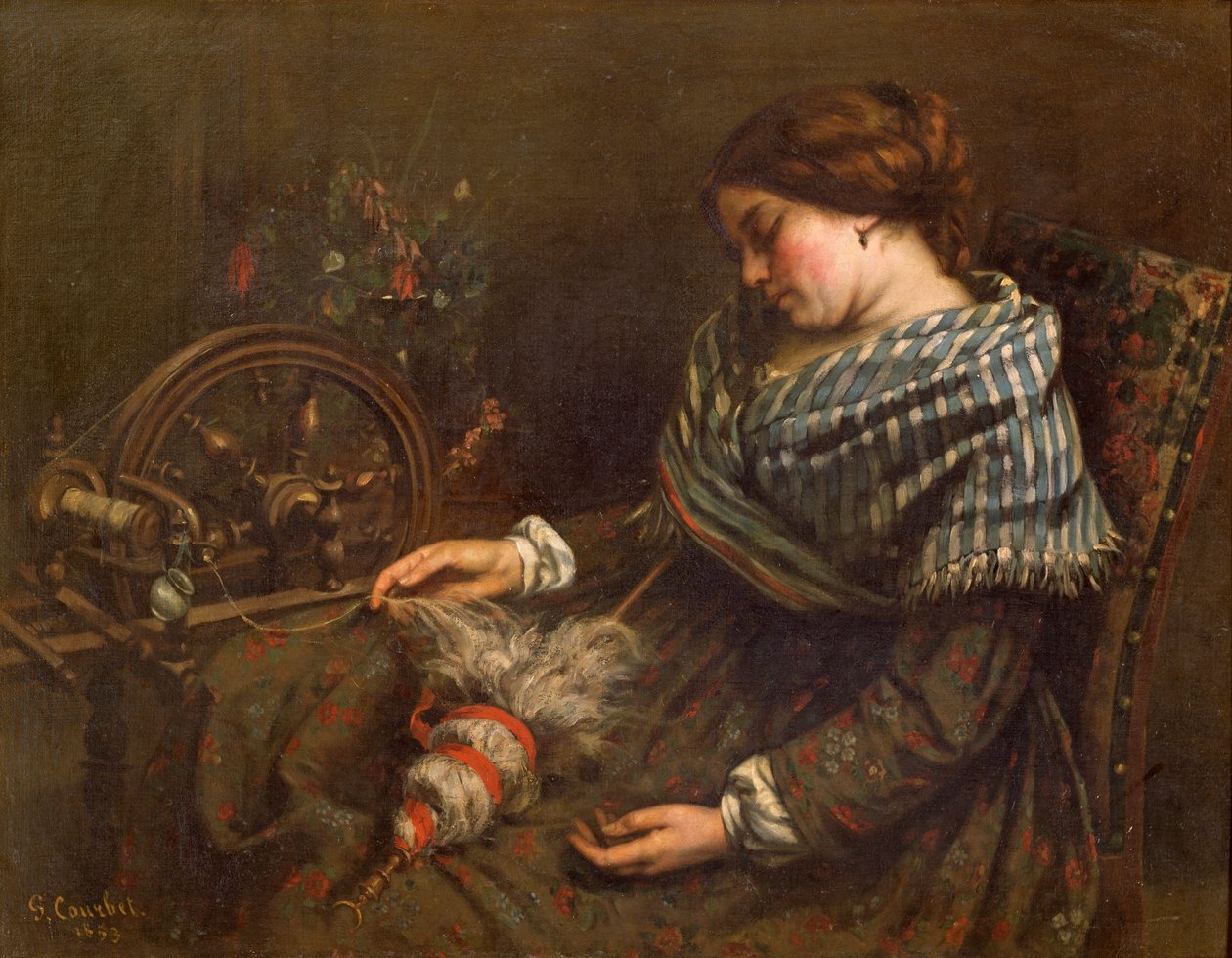 Den sovende broderer, 1853 av Gustave Courbet