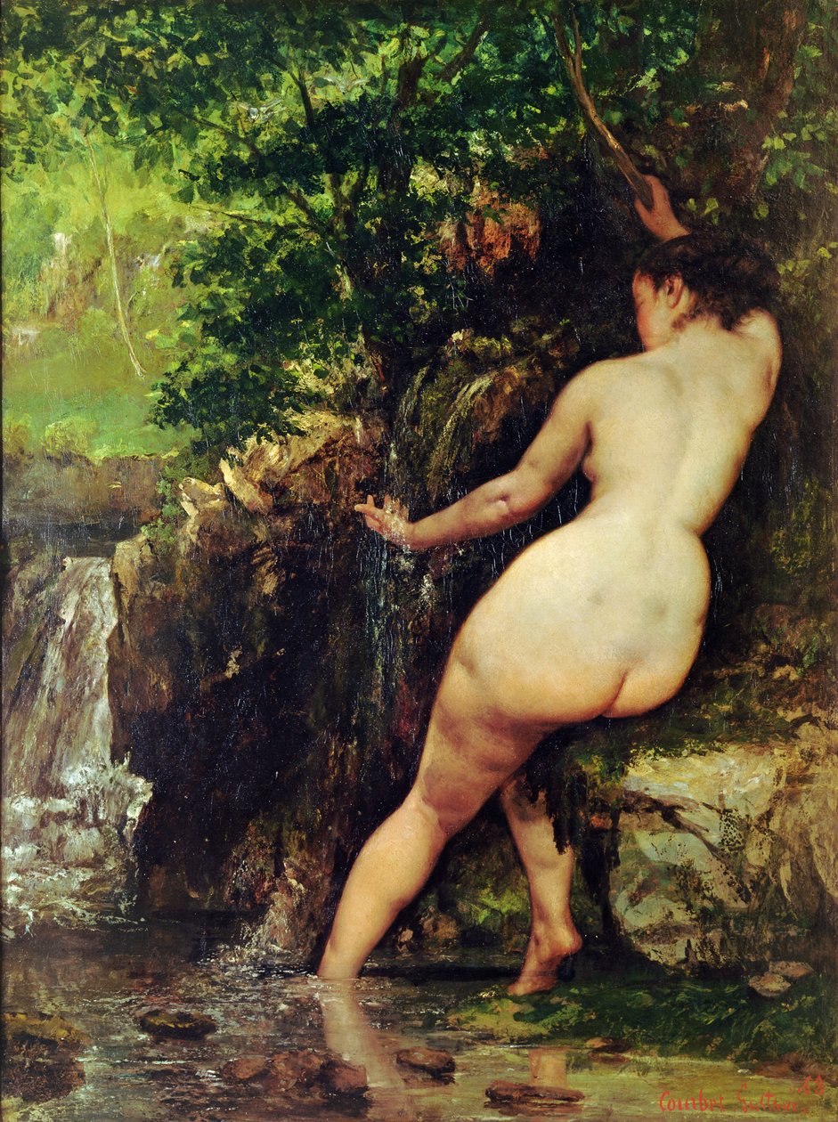 Kilden eller baderen ved kilden, 1868 av Gustave Courbet