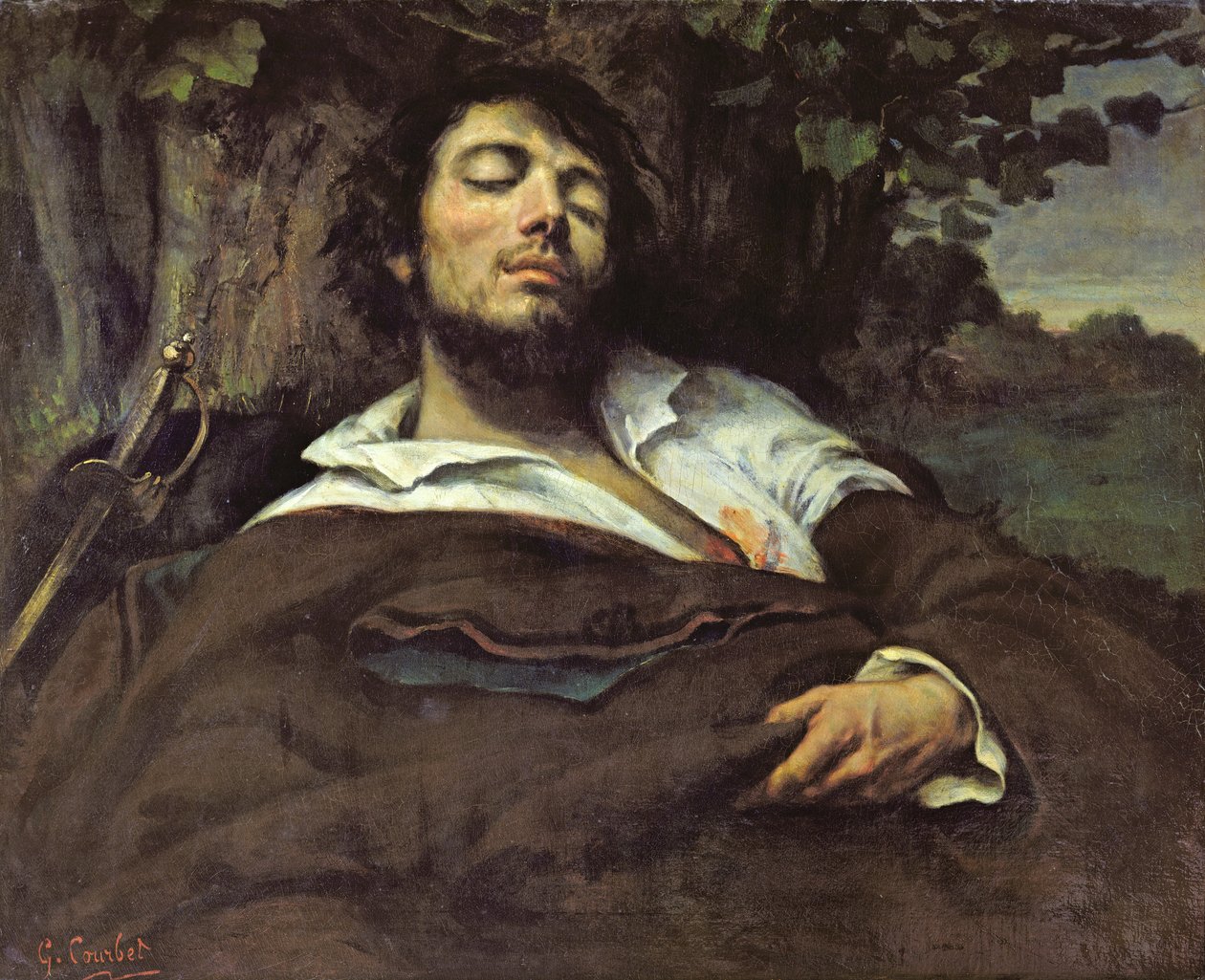 The Wounded Man (selvportrett) av Gustave Courbet