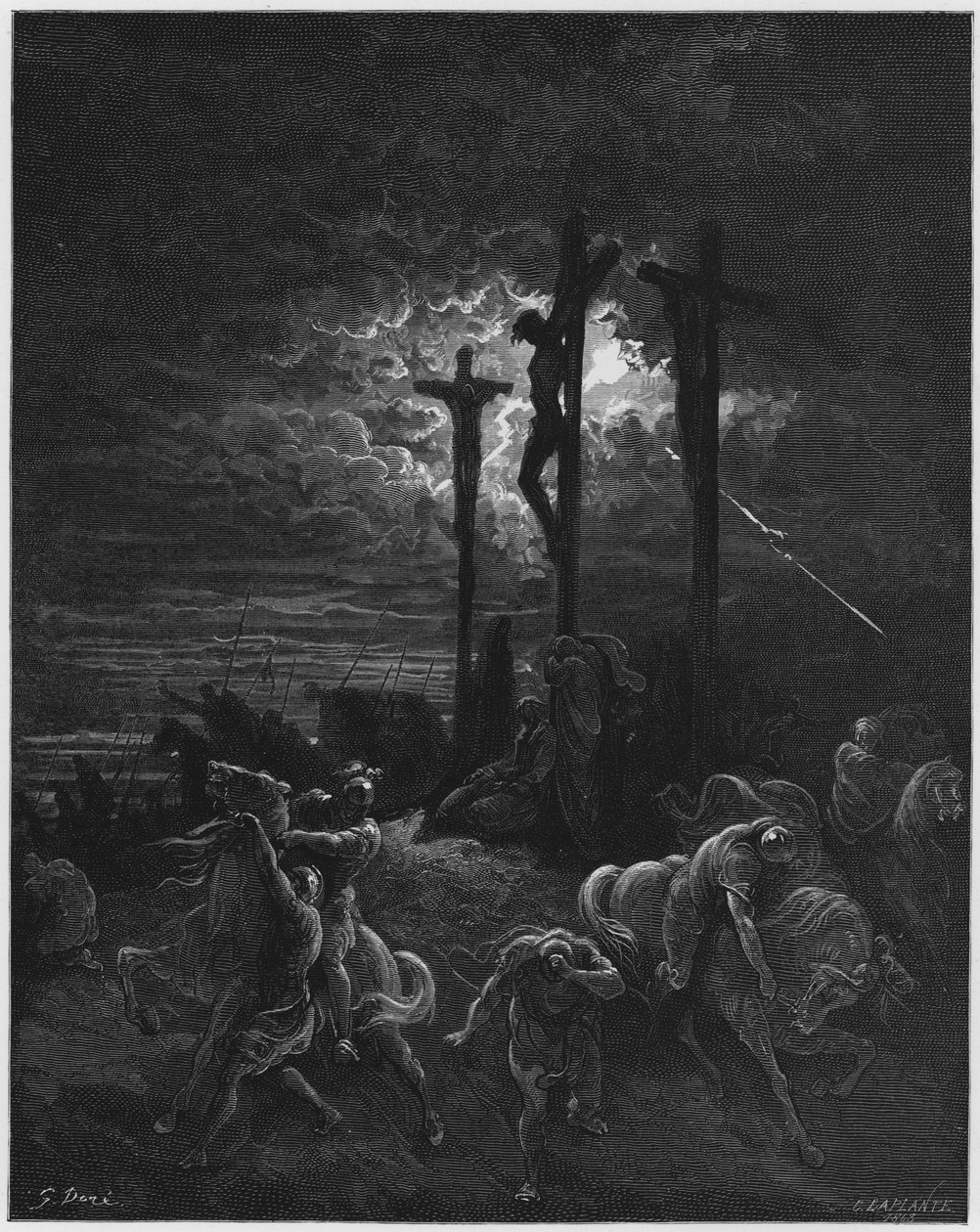 Gustave Dore Bibelen: Mørket ved korsfestelsen av Gustave Dore