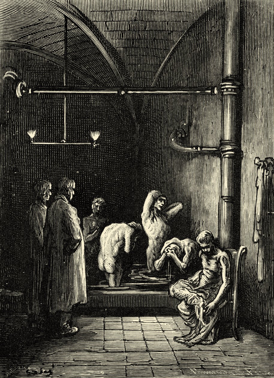 Kluthandlernes hjem, Coulston Street, Whitechapel av Gustave Dore