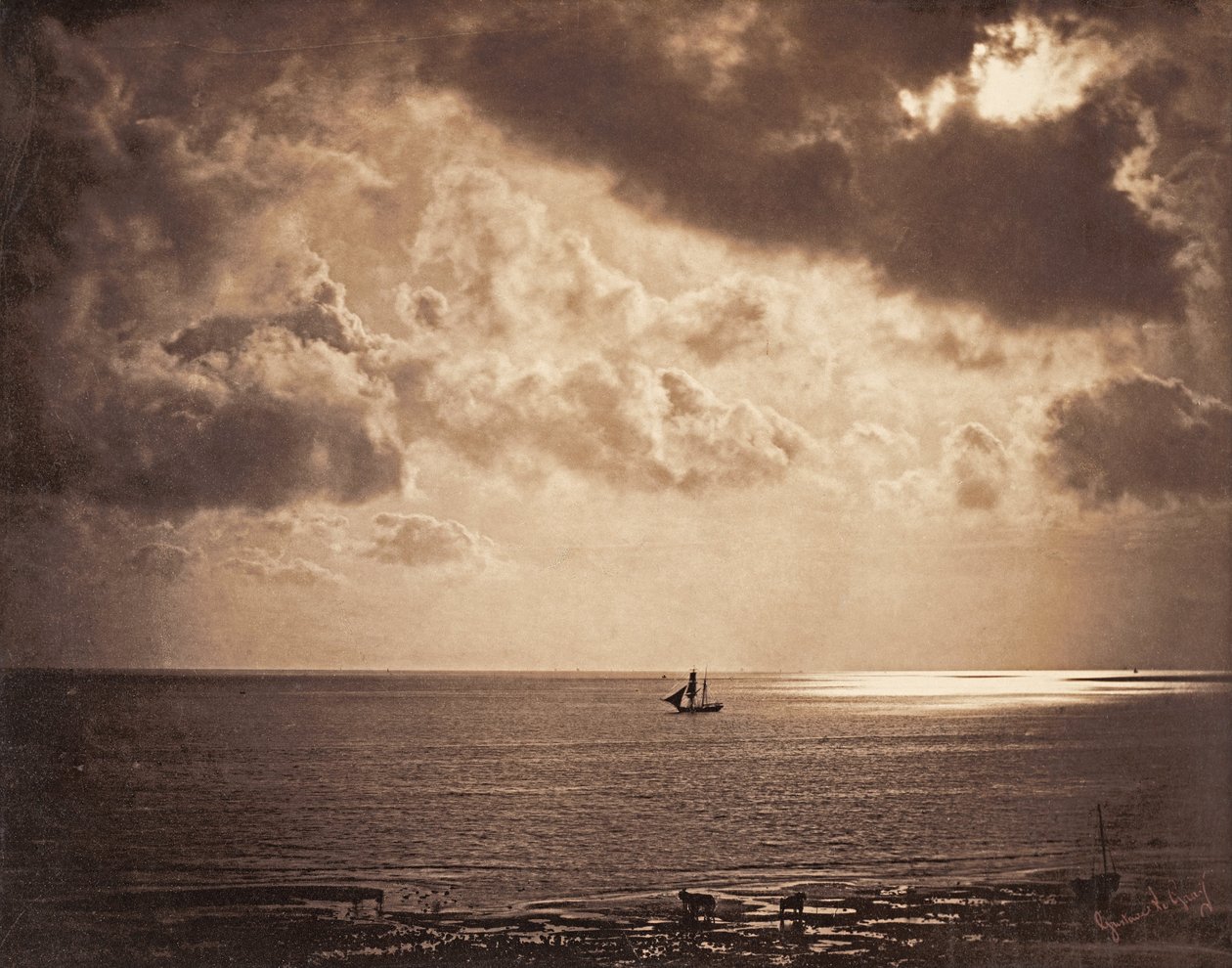 Brig på vannet av Gustave Le Gray