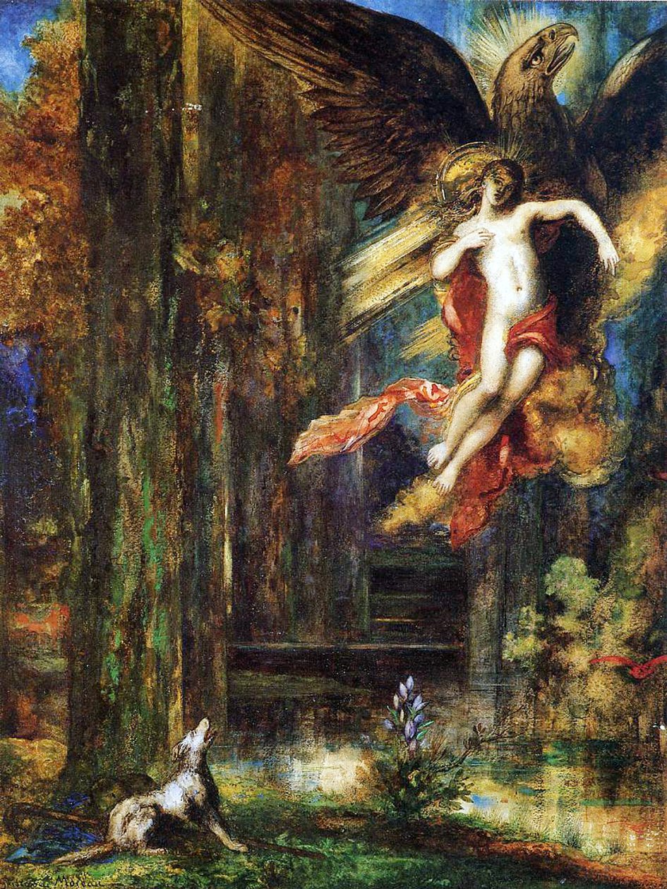 Ganymedes, 1886 (wc og gouache på papir) av Gustave Moreau